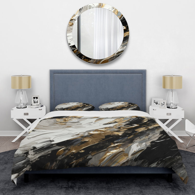 Ensemble de housse de couette en microfibre / polyester Golden Wave Reflections VI Bedding
