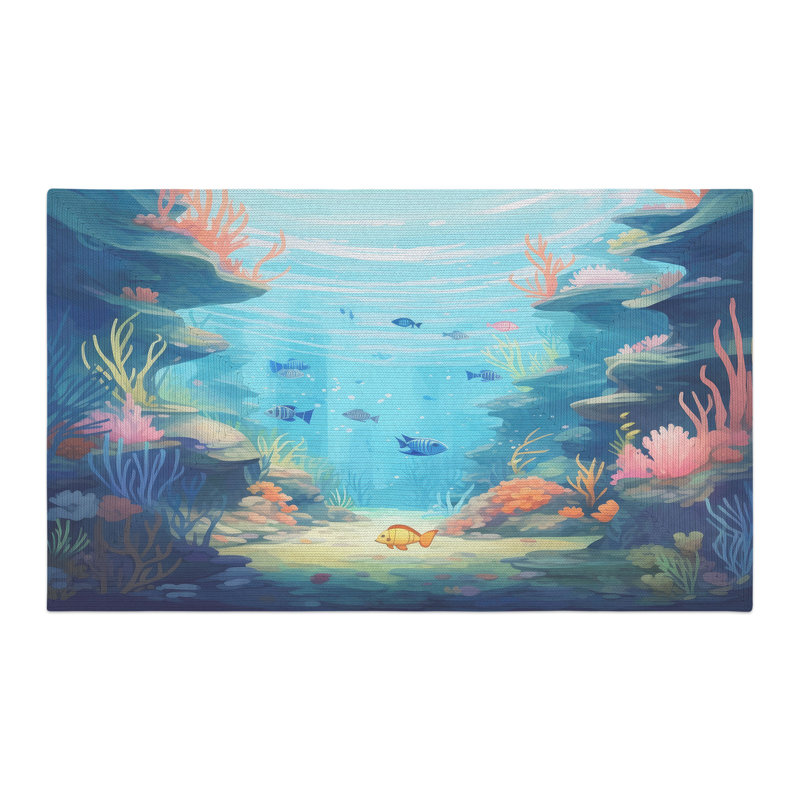 Tapis tressé Deep Sea Treasures, Rectangulaire 3 pi x 5 pi