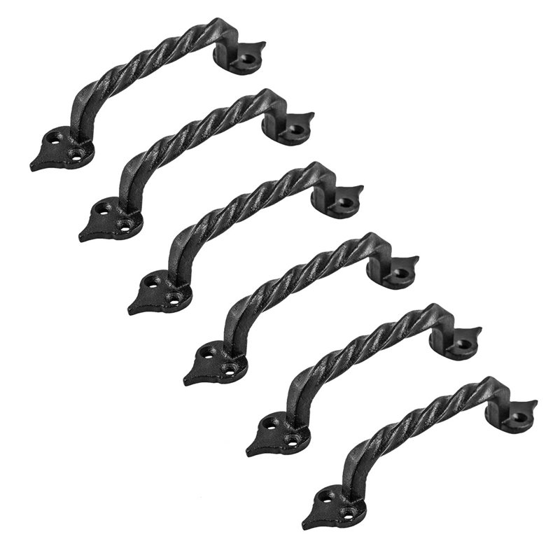 Wrought Iron Twisted Door Pull Plate