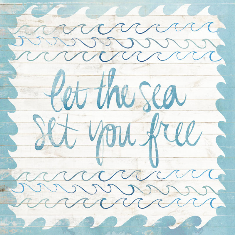 "Sea Set You Free", reproduction sur toile tendue, H 18 po x l 18 po x P 1,5 po