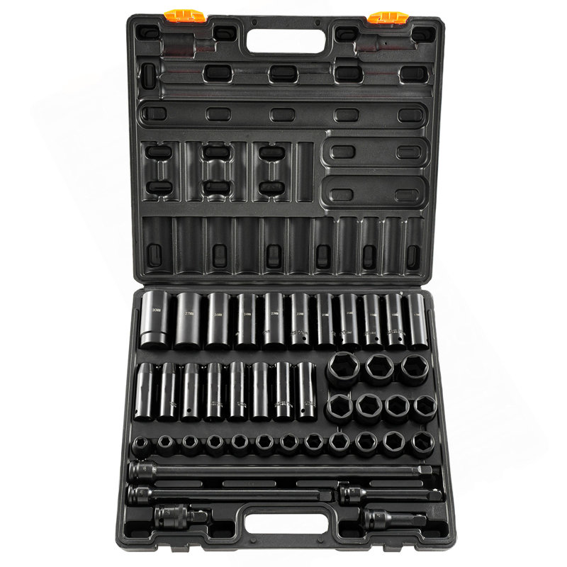 Impact Socket Set 1/2 Inches 43 Piece Impact Sockets, Standard Socket Assortment, 1/2 Inches Drive Socket Set 6-Point Sockets Metric 9-30Mm (Standard/Deep)
