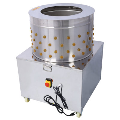 Poulet plumeur en acier inoxydable avec moteur 2200W, machine à plumer les volailles 240 RPM pour 2-4 oiseaux