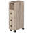 Kleankin Freestanding Compact Design Bathroom Cabinet With 2 Open Cabinets, 1 Door Cabinet, 1 Drawer And 4 Rolling Wheels, Oak Grain Color