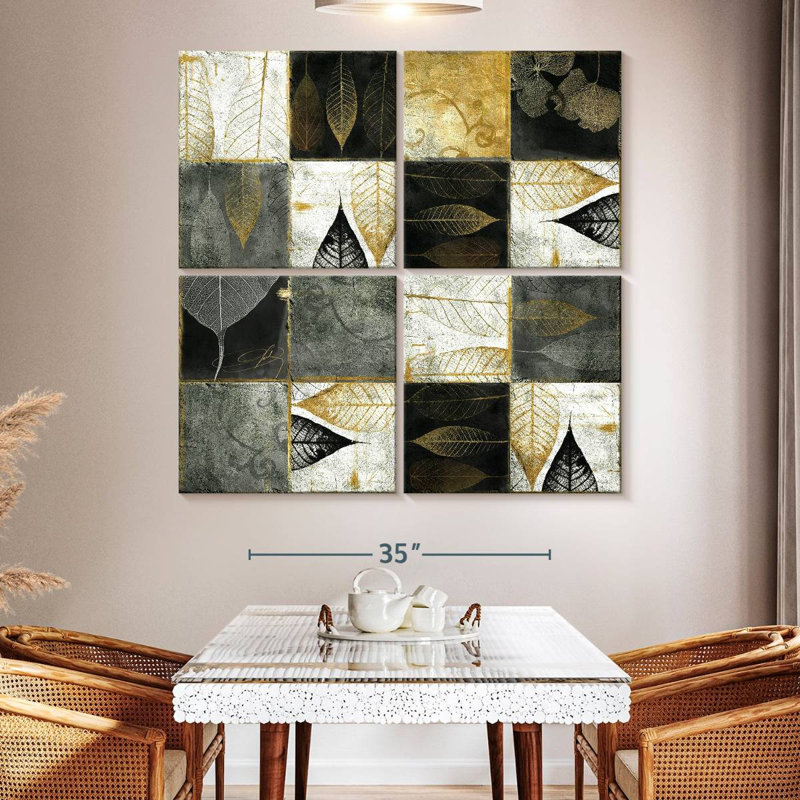 Carreaux à motif de feuilles Harnek, H 50 po x l 50 po
