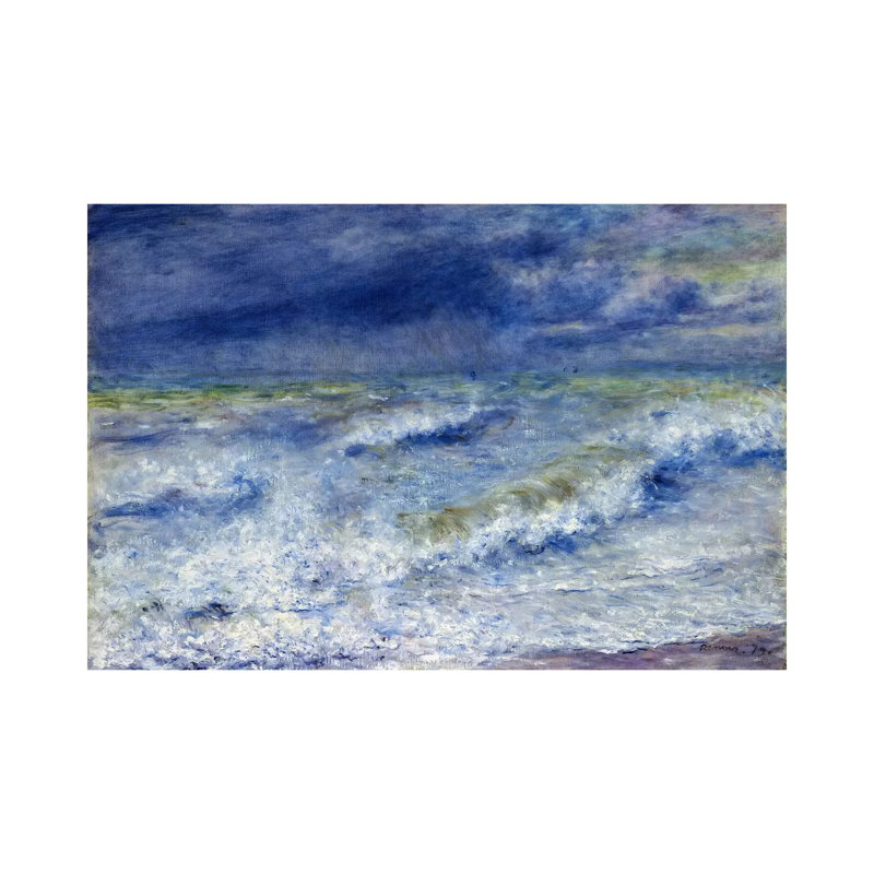 La Vague 1879 by Pierre-Auguste Renoir - Wrapped Canvas Painting, 20.32 cm H x 30.48 cm W