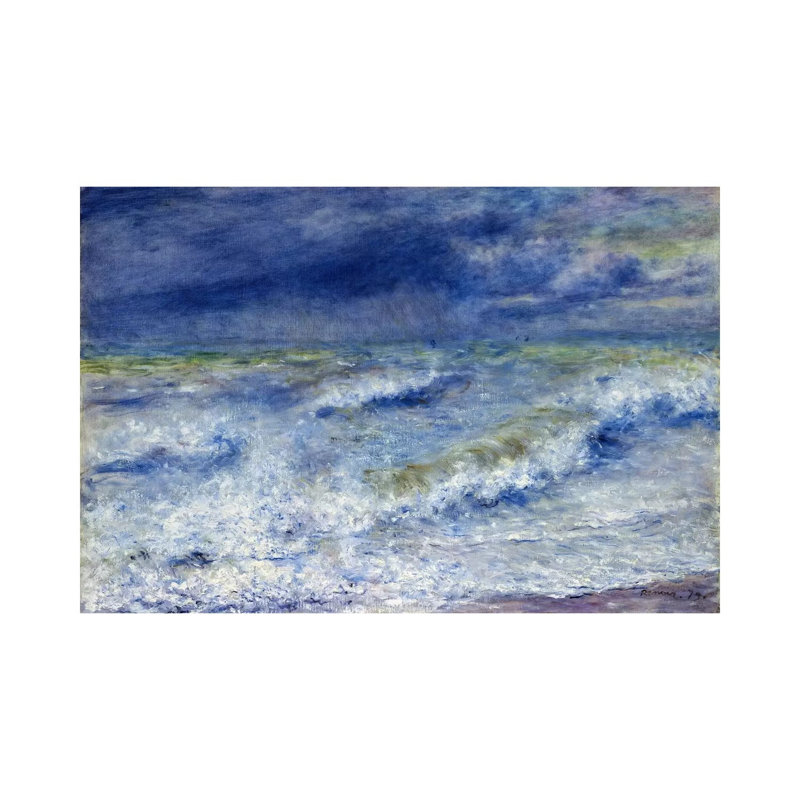 La Vague 1879 by Pierre-Auguste Renoir - Wrapped Canvas Painting, 30.48 cm H x 45.72 cm W