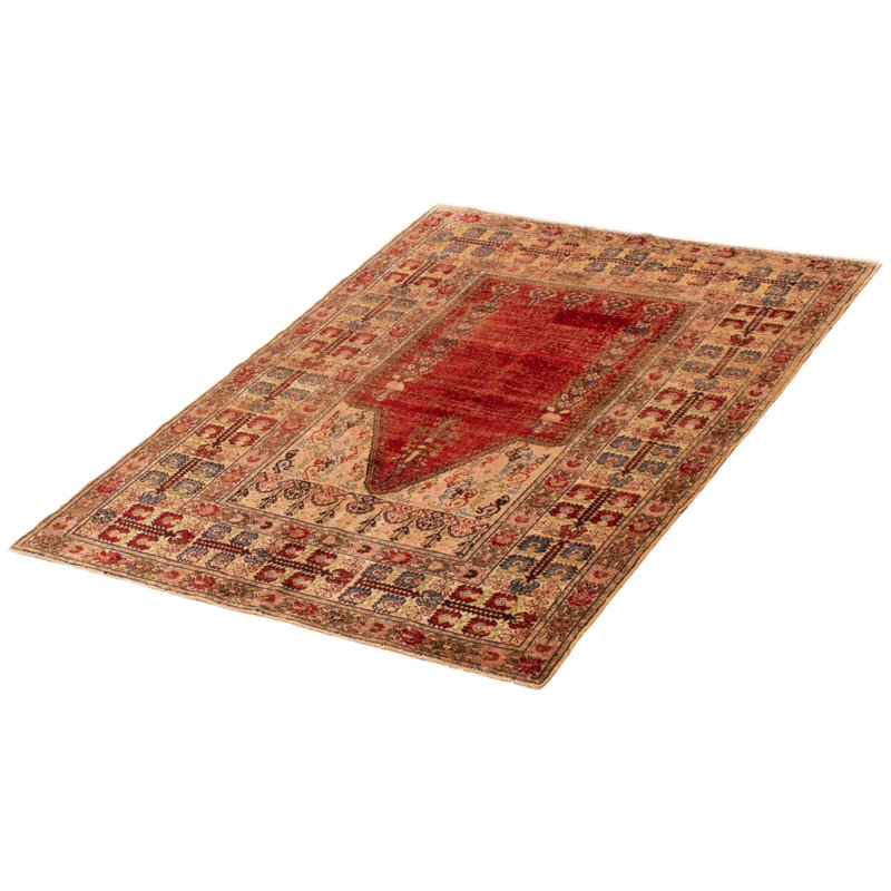 Tapis rouge Hereke 4 pi 0 po x 5 pi 5 po