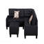 Canapé modulaire 6 pièces, noir