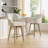 Modern Swivel Bar Stool With Backrest, Armrests And Wood Legs - Counter Height Chair For Kitchen Island-63072919-63072908