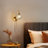 Elisabette Gold Iron Wallchiere with Smoky Glass