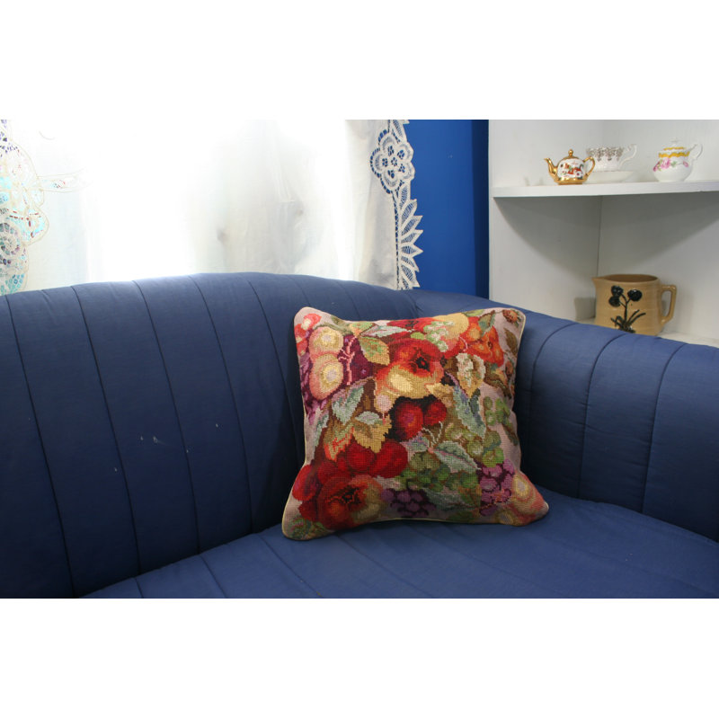 Housse et insert de coussin d'extérieur carré en laine