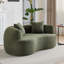 Causeuse incurvée 66,93 pouces à compression complète et éponge verte, tissu en velours de peluche, canapé compact sans assemblage pour petits espaces et appartements, capacité de 350 lb-1496809184