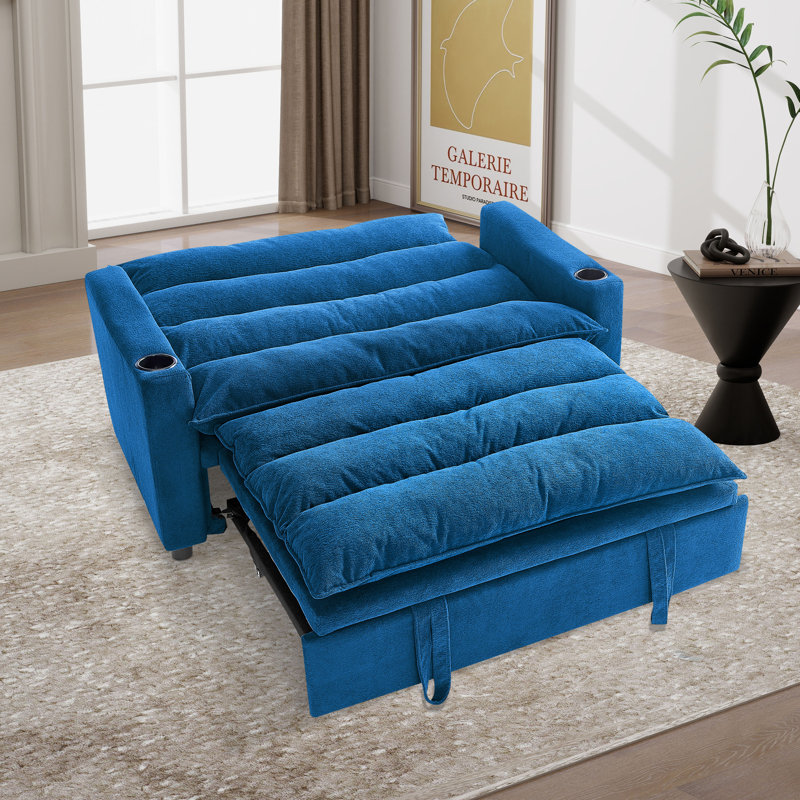 Fauteuil convertible convertible 3-en-1, Bleu