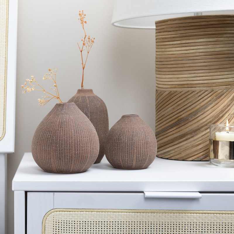 Ilma Stoneware Table Vase, Natural