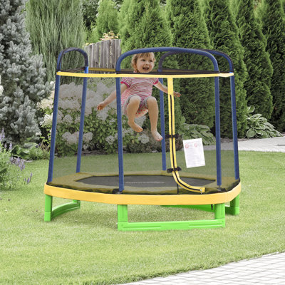 Trampoline hexagonal d'intérieur pour enfants de 7,06 pi