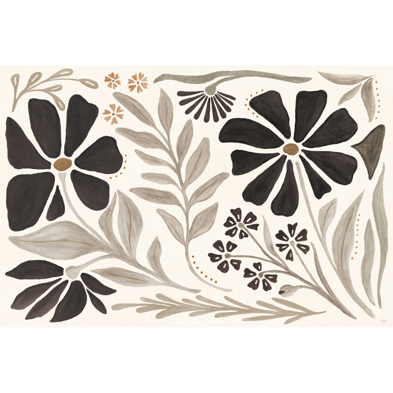 Modern Petals I Neutral par Veronique Charron, H 20 po x l 30 po