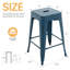 Tabouret de comptoir 24 "avec structure en métal, ensemble de 4 tabourets de bar intérieur / extérieur-1426740434-1397376350