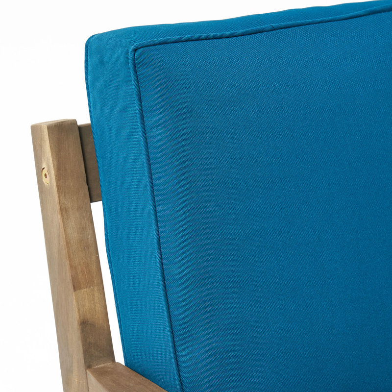 Chaise de patio avec coussins braxton, Gris