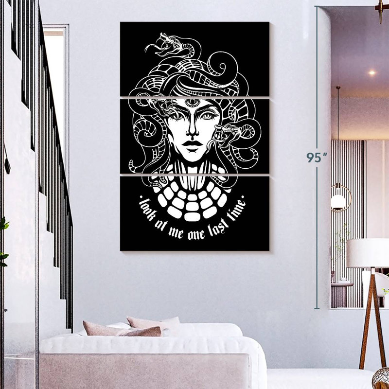 Kelan Medusa Quote, 74" H x 48" W
