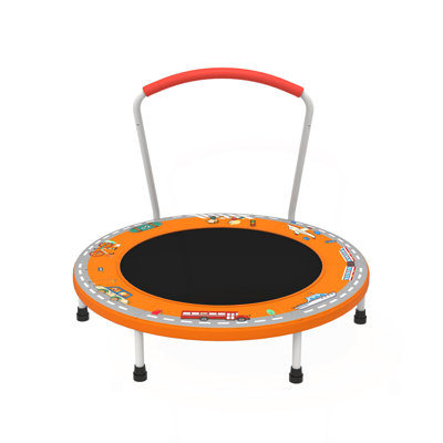 36Inch Mini Trampoline For Kids Ages 1-6 Indoor Outdoor Trampoline With Handle Fun For Kids