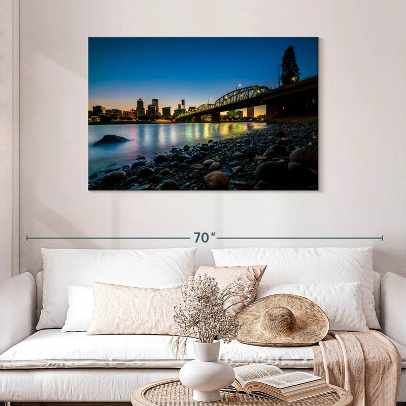 Sireci Portland Skyline Night, 30" H x 45" W