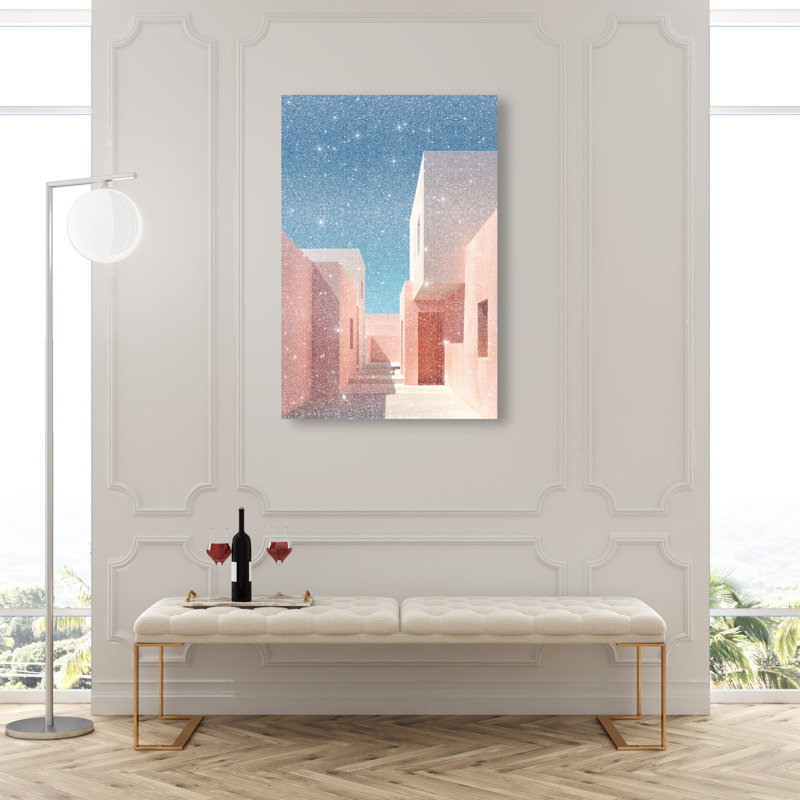 Structured Pink I Print by Oliver Gal, 15"H x 10"W, Gallery Wrapped