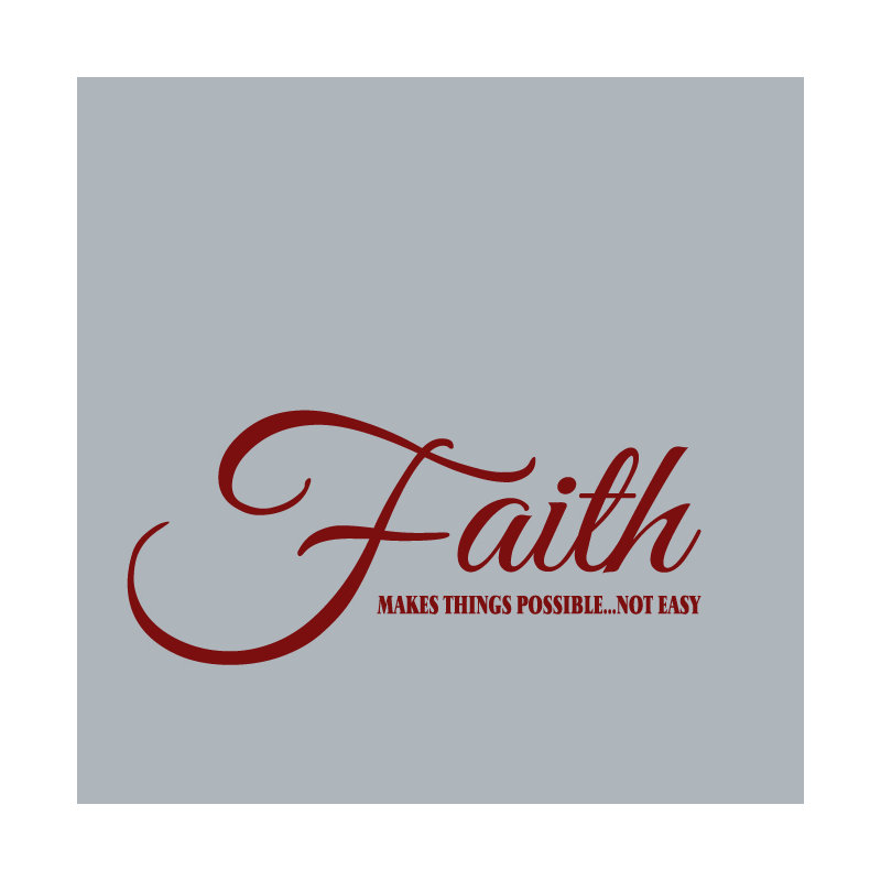 Adhésif décoratif «Faith Makes Things possible», Canneberge