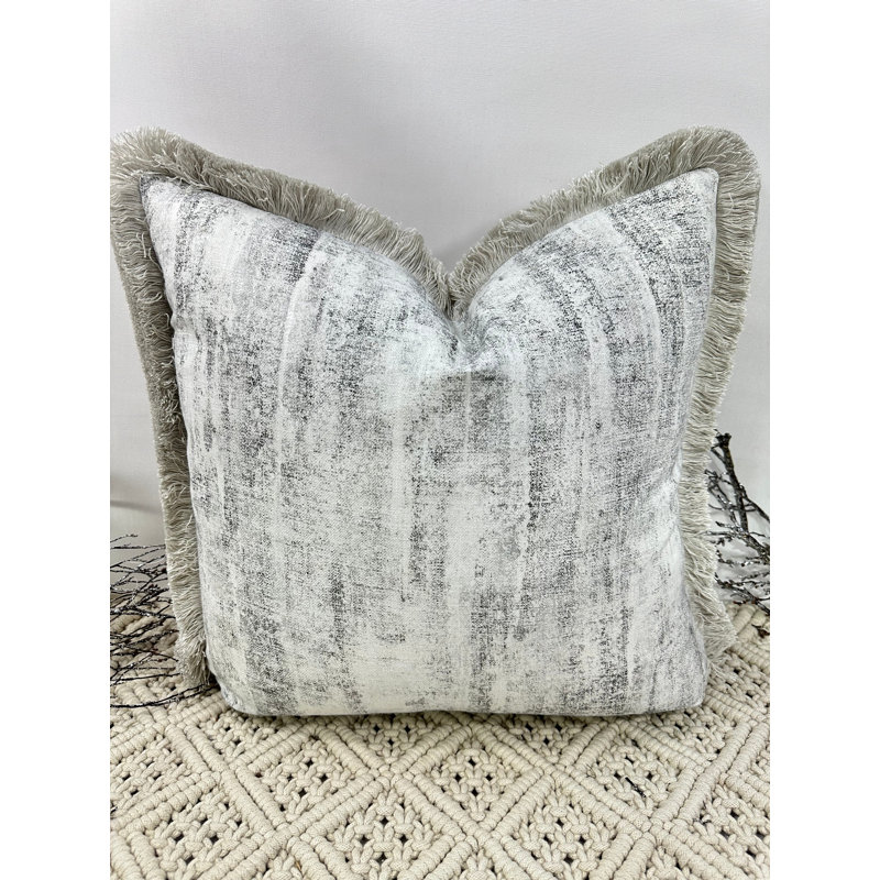 Abstract Silver Square Cushion Cover