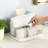 YouCopia HideAway Counter Caddy, Bathroom Countertop Organizer Bin with Adjustable Dividers and Lid