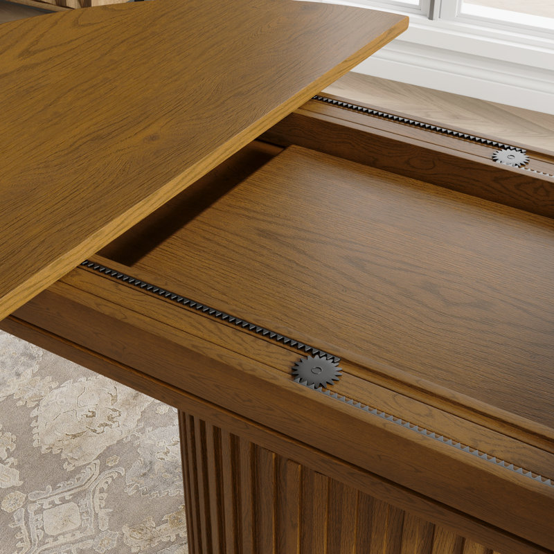 Round Extendable Wood Dining Table