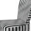 Chaise d'appoint rembourrée à rayures noires et blanches Harmony