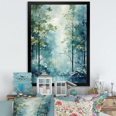 Tranquil Shadows Green Forest - reproduction sur toile