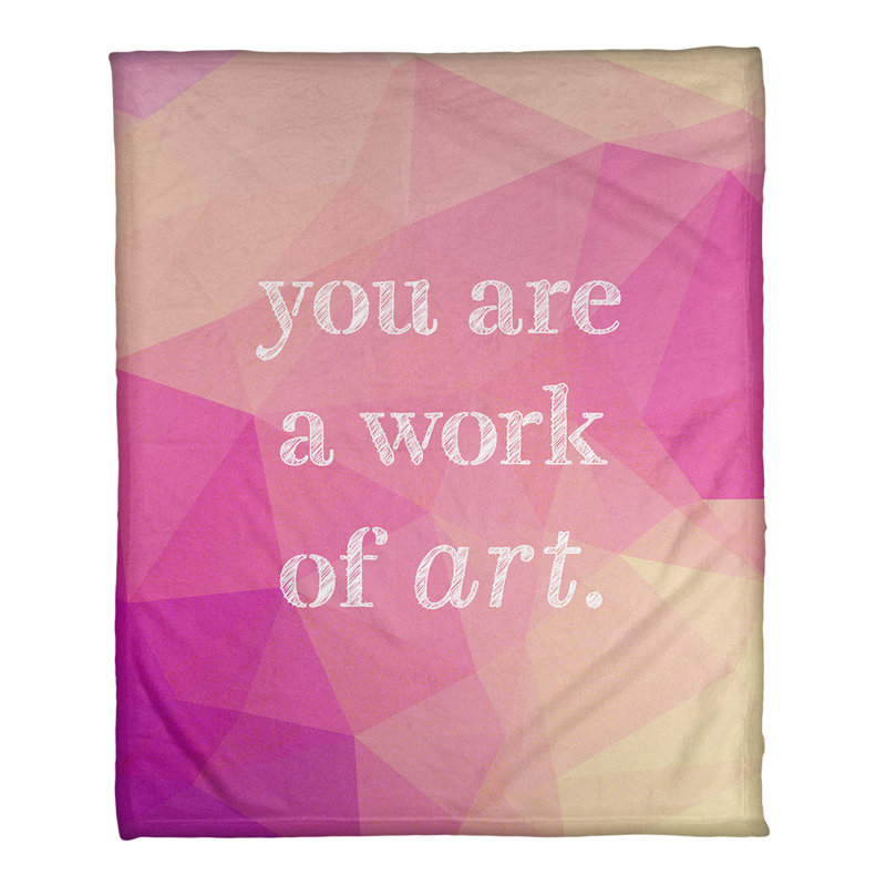 Sewn Throw Blanket, 50" W x 60" L, Medium, Light Pink