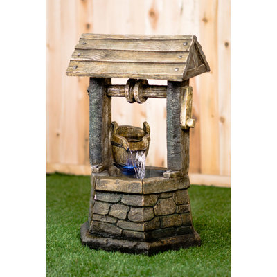 Weather Resistant Floor Fountain with Light