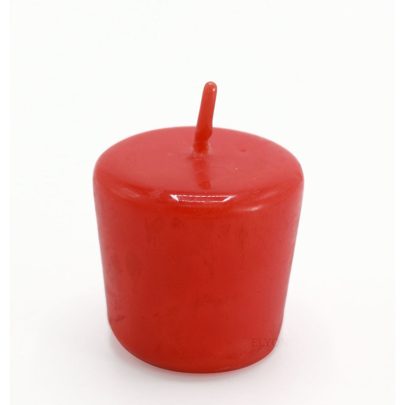 Bougies votives colorées non parfumées 24 pièces Elyon, Rouge