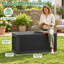 Boîte de rangement extérieure 90 gallons avec siège, boîte de rangement en résine imperméable et verrouillable-135894149