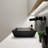 Rosefray 17.94'' Black Glass Rectangular Bathroom Sink
