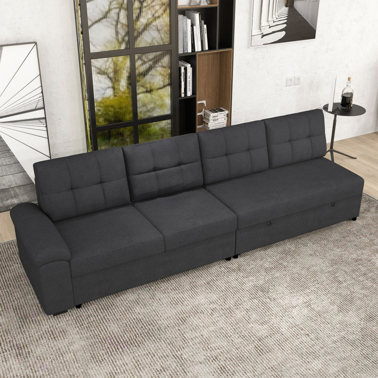 Iyshia 111" Upholstered Sleeper Sofa