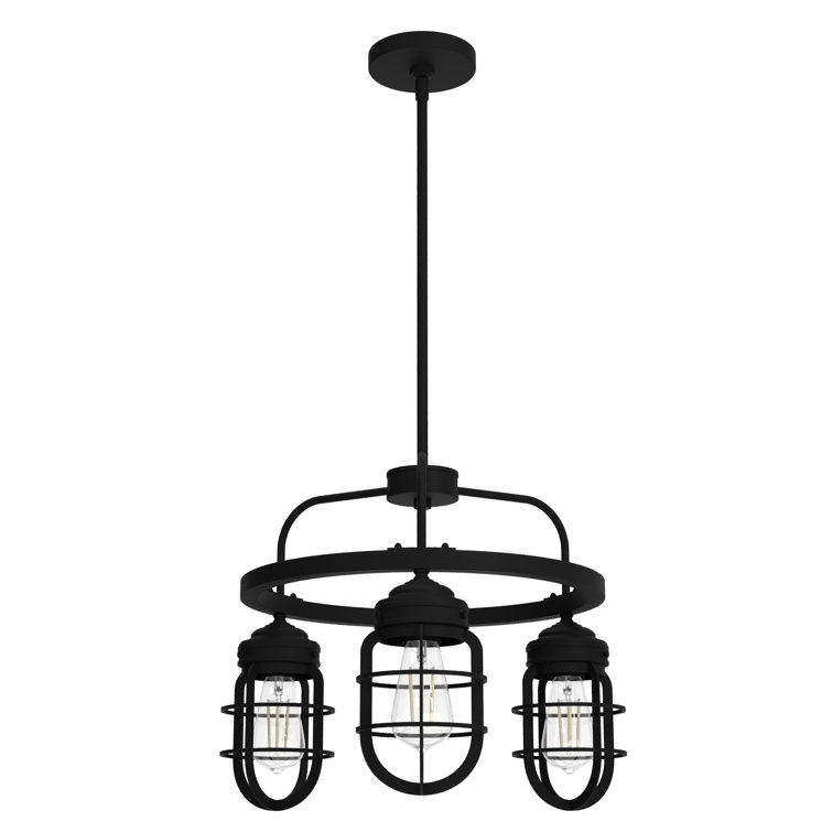 Starklake 3 Light Chandelier Statement Wagon Wheel Chandelier