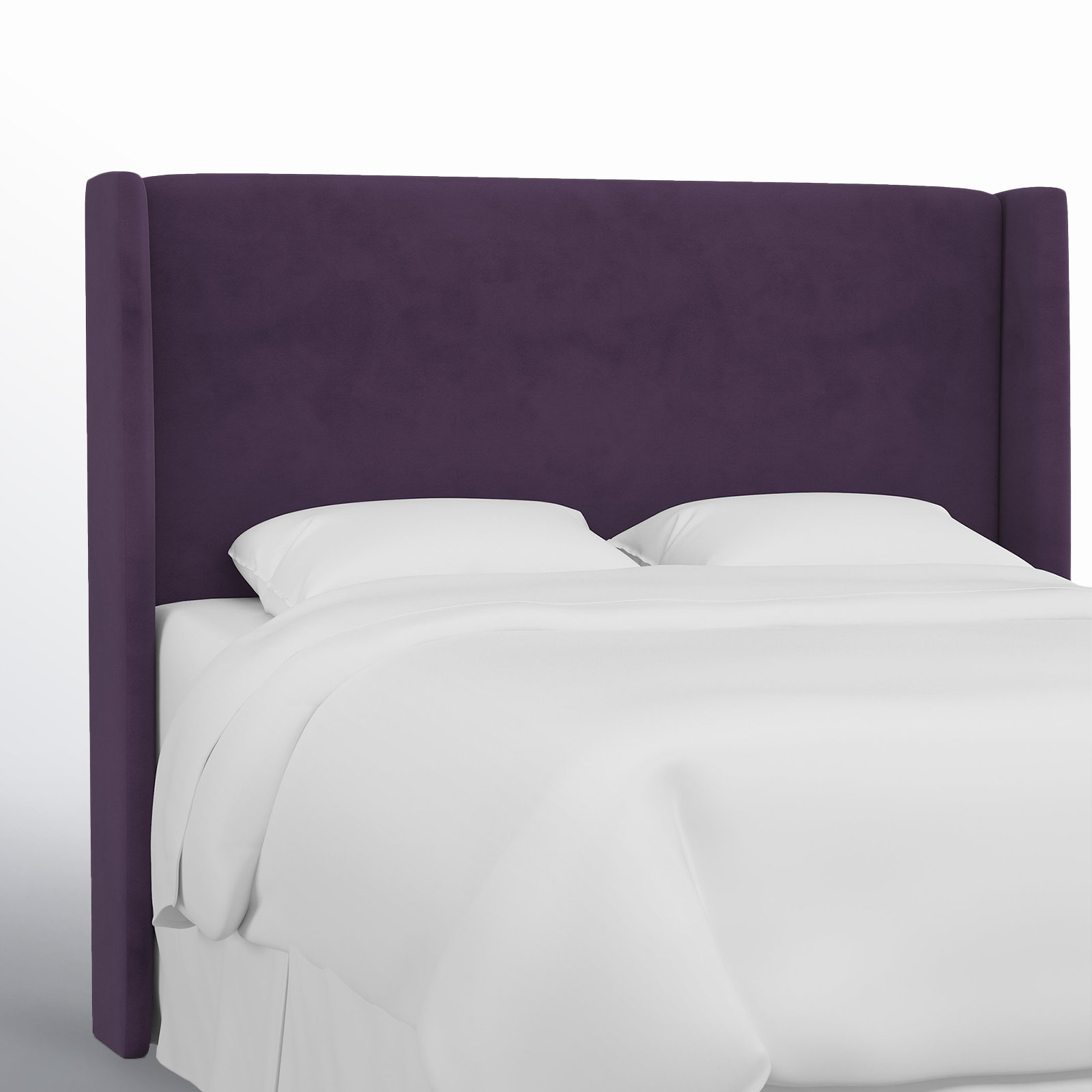 Tilly Upholstered Headboard, Queen, Classic Aubergine Velvet
