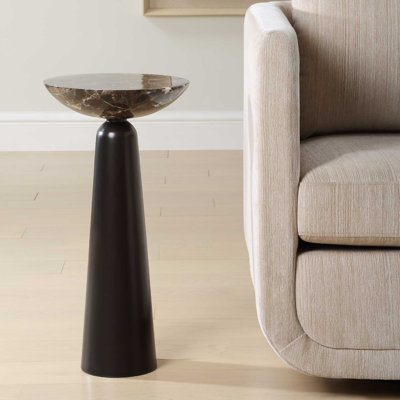 Table d'appoint en marbre brun Uttermost Hastings