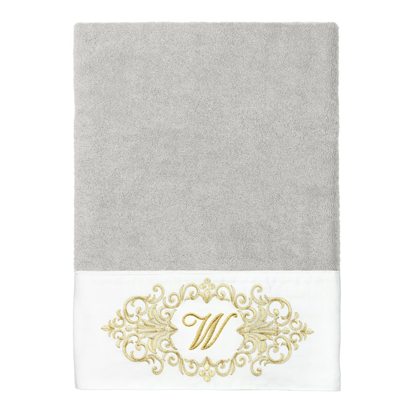 Linum Home Textiles 100% Turkish Cotton MONICA 2PC Embellished Bath Towel Set, W