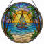 Panneau de vitrail 12 "H Sunset-1827257621