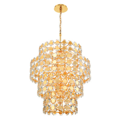 Perrene 24 Light Chandelier in Gold
