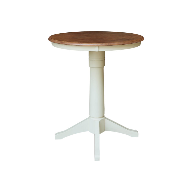 Table de salle à manger Gianluka, H 35,9 po x L 30 po x l 30 po, Noyer blanc / écorce