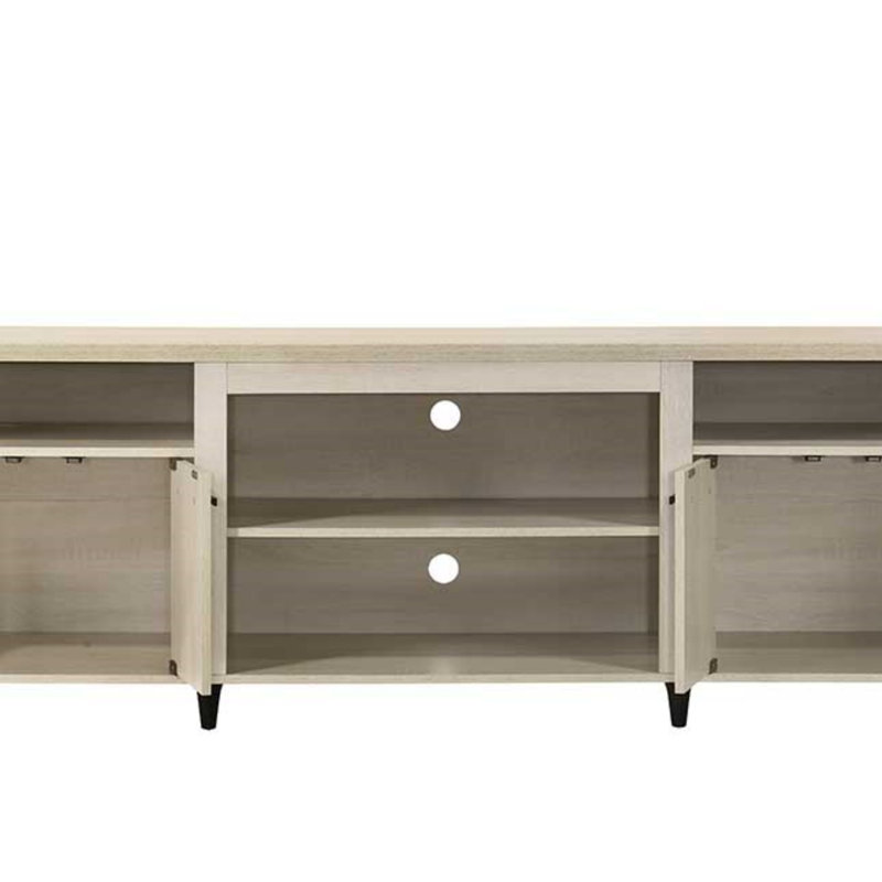 70"W Oak Finish 4-Door TV Stand