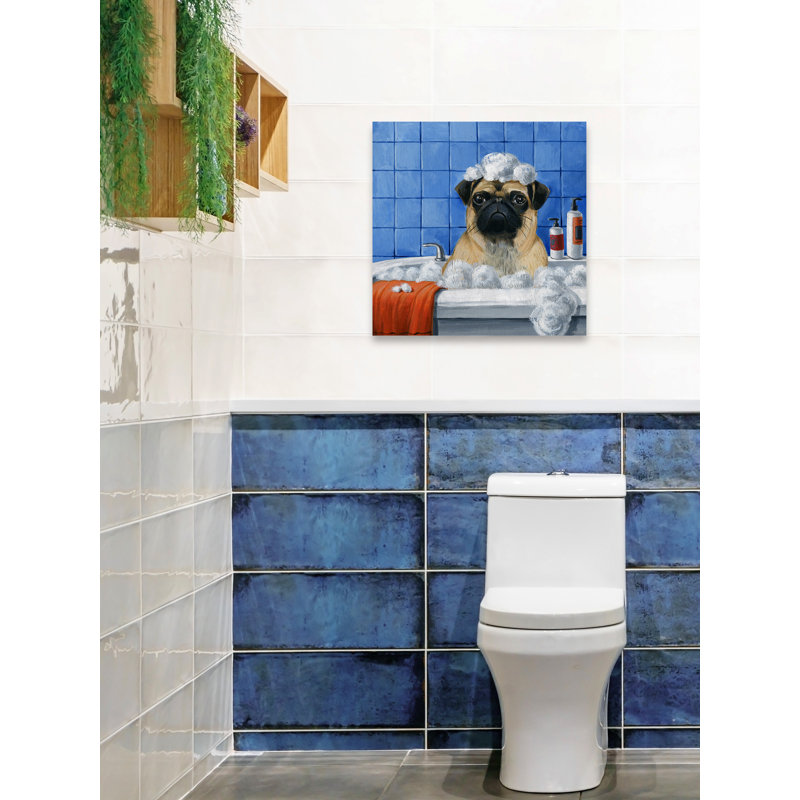 I Hate Baths - Wrapped Canvas Painting, 66cm H x 66cm W x 3.81cm D