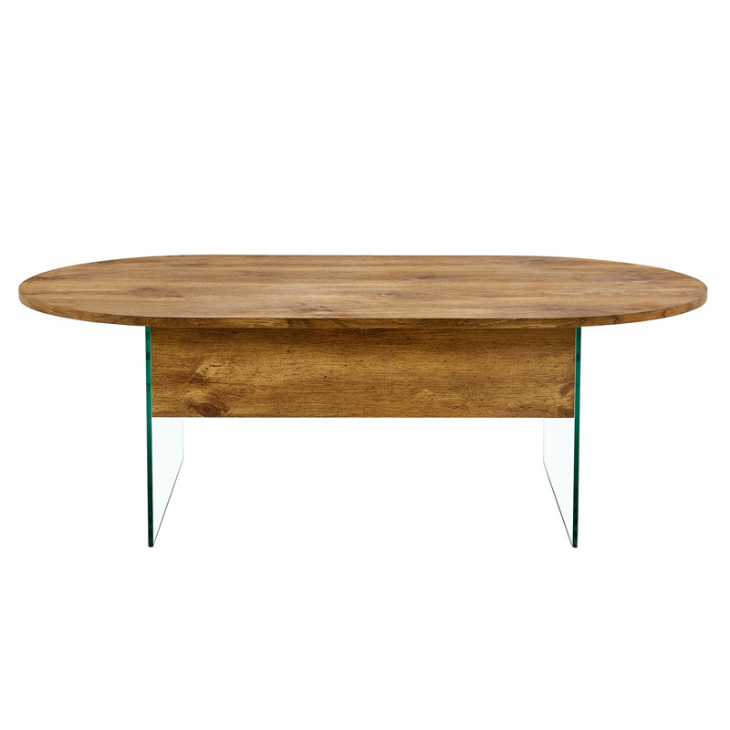 Coffee Table With Double Drawers. The Board Surface Is MDF Sticker, And Both Sides Are  Tempered Glass. The Design Is Simple And Elegant, With Excellent Storage Functions.