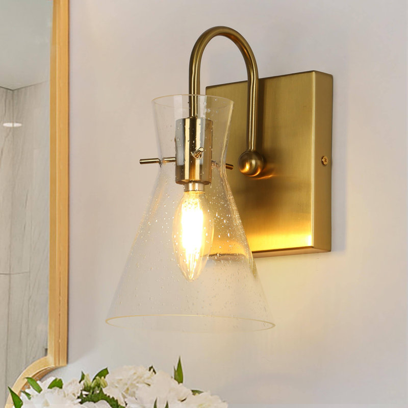 Éclairage pour salle de bain à intensité variable en laiton 3 lumières Dannalyn, 1 lumière
