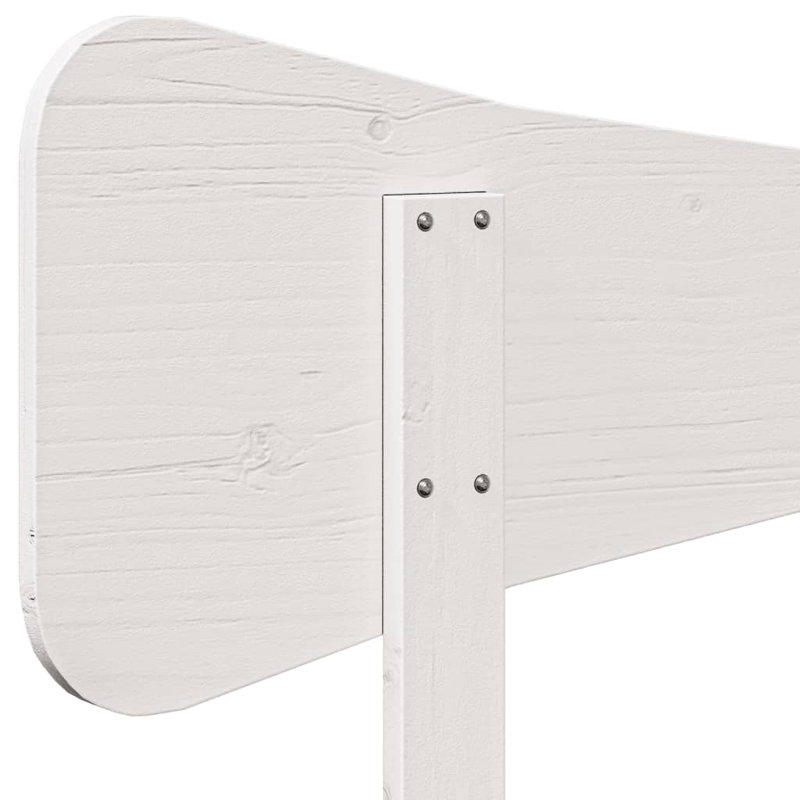 Meleka Solid Wood Panel Headboard, Double - 140 x 200 cm, White